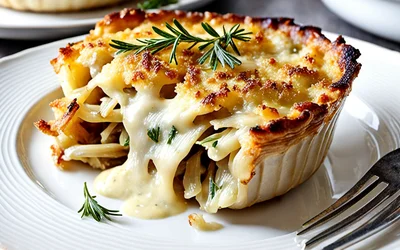 Gratin d'oignons fondant et savoureux : recette facile pour une personne
