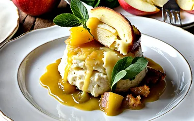 Gratin fondant au chèvre et compote de pomme - recette facile et gourmande