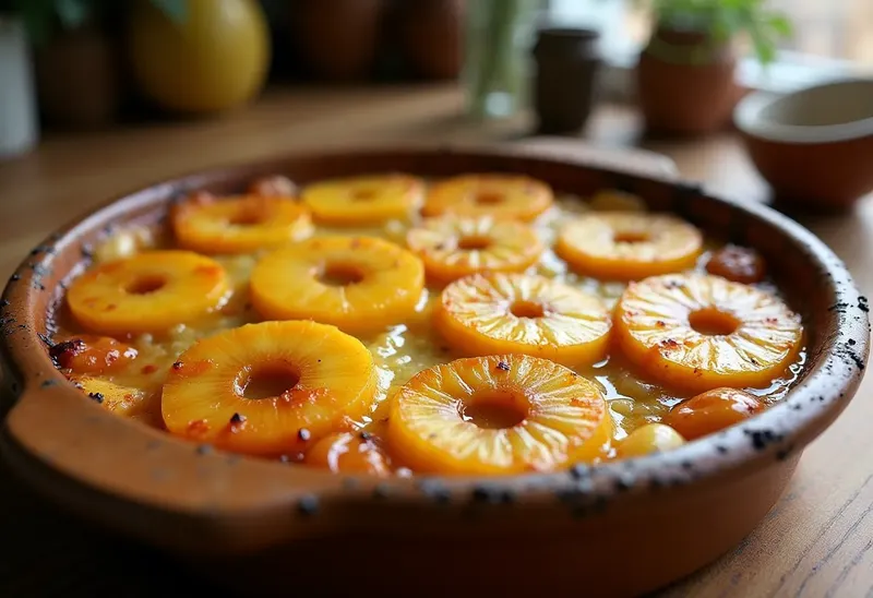 Gratin gourmand aux fruits exotiques caramélisés