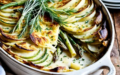 Gratin gourmand de pommes de terre, poireaux et fenouil - recette facile et savoureuse
