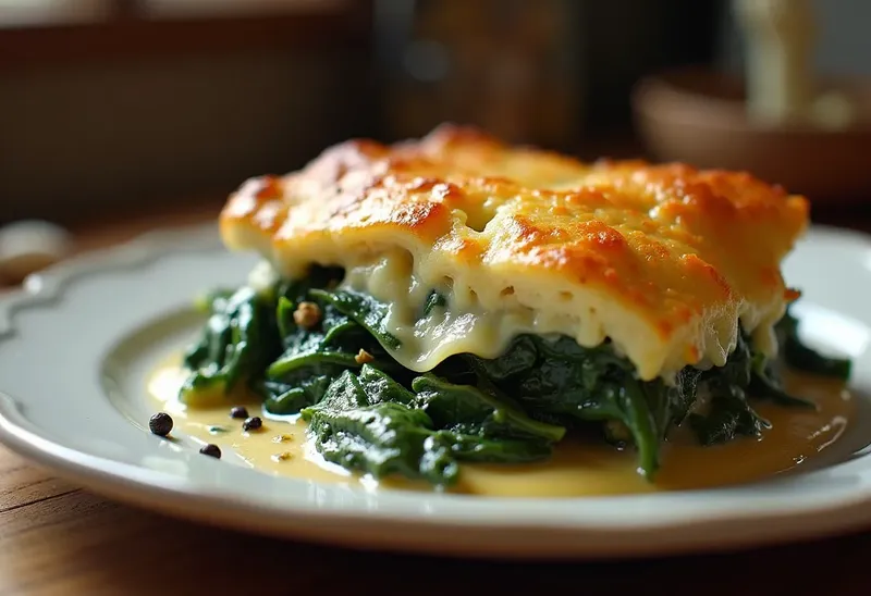 Gratin savoureux de blettes à la crème et au fromage