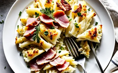 Gratin de chou-fleur au jambon et reblochon fondant - Recette facile et gourmande