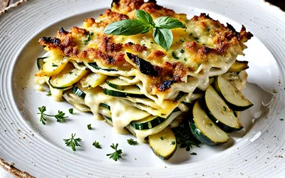 Gratin courgettes et pommes de terre facile et savoureux pour une personne