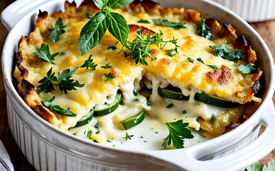 Gratin de courgettes et pommes de terre facile et savoureux pour une personne