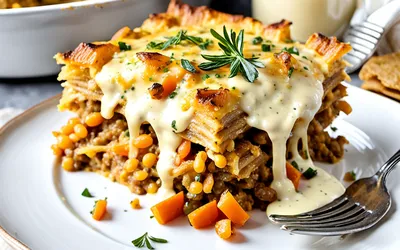 Recette facile de gratin de lentilles corail crémeux et savoureux
