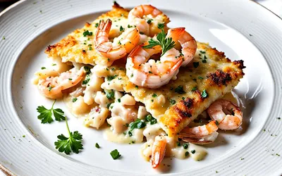 Gratin savoureux de poisson aux crevettes facile et rapide