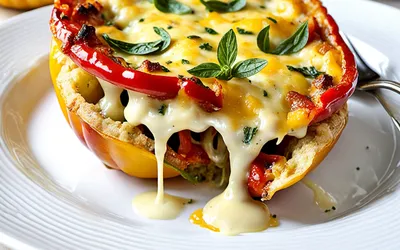 Gratin de poivrons au four facile et savoureux pour une personne