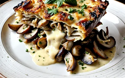 Recette facile de gratin de restes de viande aux champignons