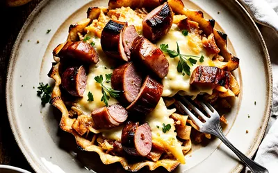 Gratin de saucisse fondante et pommes de terre - recette facile et gourmande