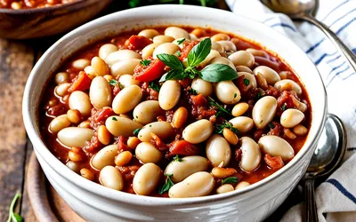 Recette facile de haricots blancs frais mijotés à la sauce tomate