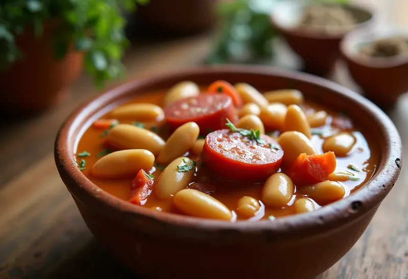 Haricots blancs mijotés au chorizo savoureux