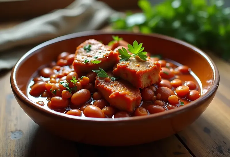 Haricots rouges à la mexicaine au porc savoureux et épicé