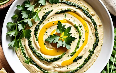 Recette facile de houmous au persil frais, crémeux et savoureux