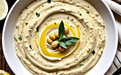 Recette facile de houmous maison aux pois chiches et tahini, crémeux et savoureux