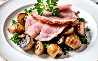 Jambon croustillant aux champignons sautés : recette facile et gourmande