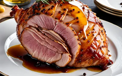 Jambon rôti au sirop d'érable caramélisé : recette facile et gourmande