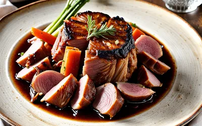 Recette traditionnelle de jambonneau mijoté à la québécoise au sirop d'érable