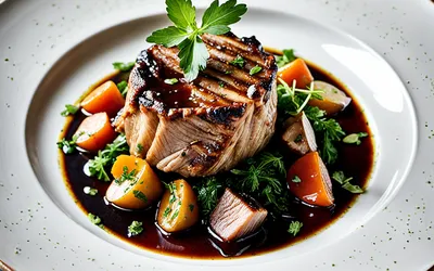 Jarret de veau mijoté aux herbes fraîches et citron confit - recette traditionnelle