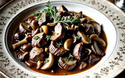 Recette facile de joue de porc mijotée aux champignons sauvages