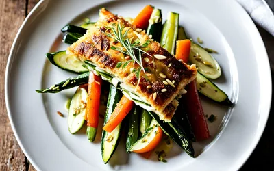 Recette facile de Julienne de légumes en croûte d'amandes croustillante