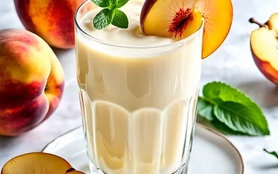 Recette facile de lait aux pêches onctueux et rafraîchissant
