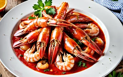 Langoustines fraîches en sauce tomate maison - recette facile et savoureuse