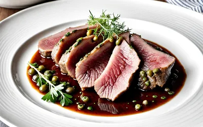 Recette traditionnelle de langue de bœuf fondante à la sauce aux câpres