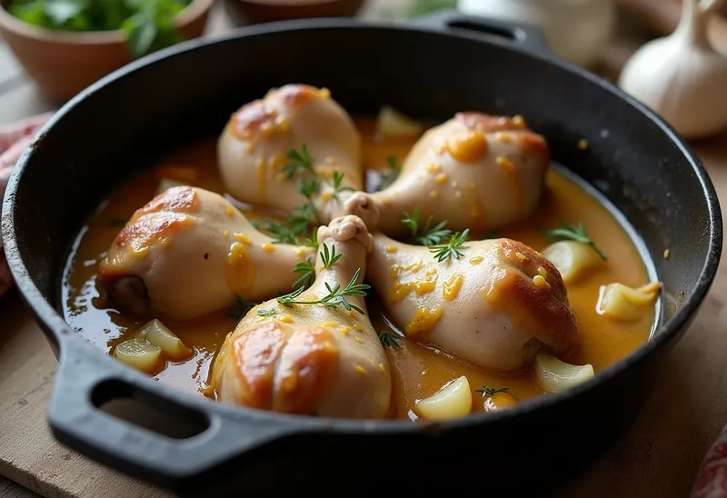 Lapin à la moutarde en cocotte : recette traditionnelle savoureuse