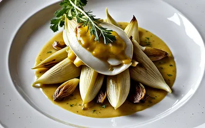 Lapin à la moutarde sur lit d’endives caramélisées : recette facile et gourmande