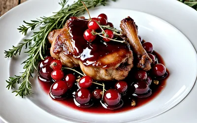 Lapin mijoté à la gelée de groseilles : recette savoureuse et raffinée