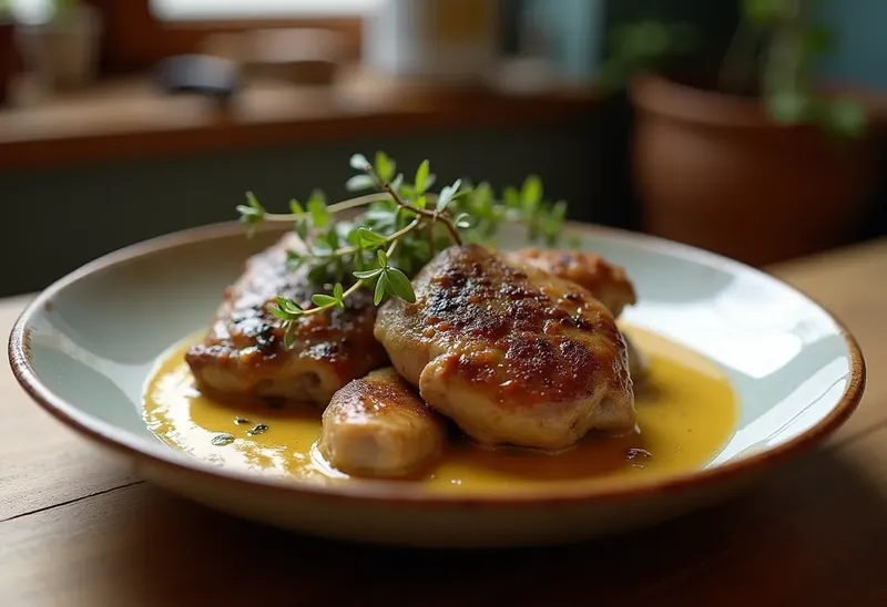 Lapin mijoté à la moutarde à l'ancienne : recette savoureuse de Marjolaine