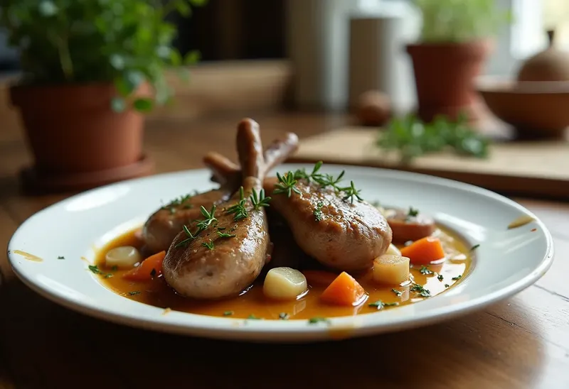 Lapin mijoté au vin blanc : recette savoureuse et facile