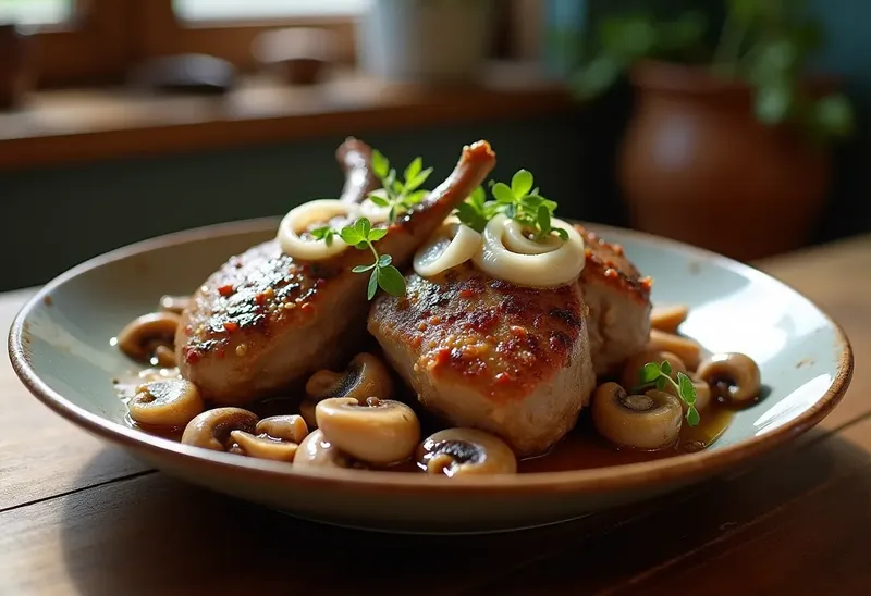 Lapin mijoté aux champignons : recette savoureuse et facile