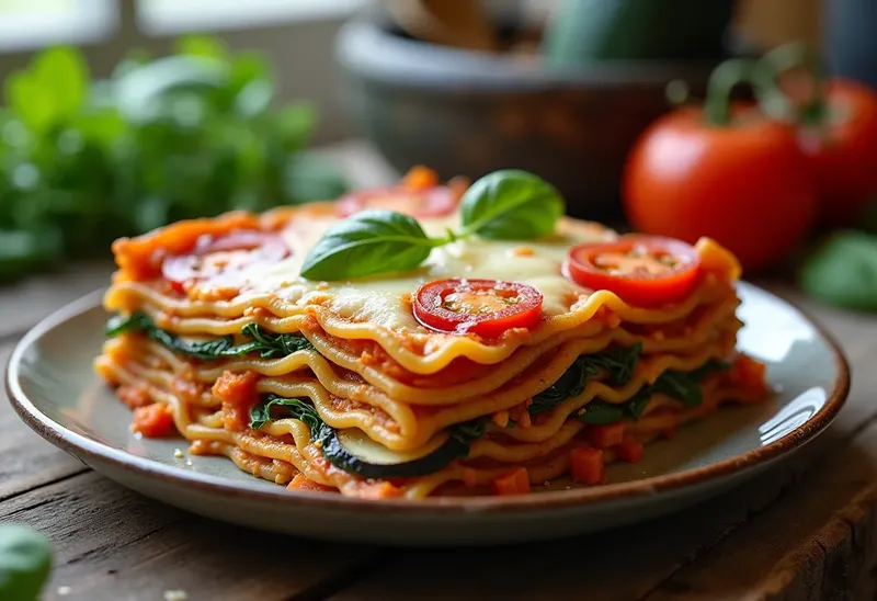 Lasagne végétarienne gourmande aux 8 légumes frais