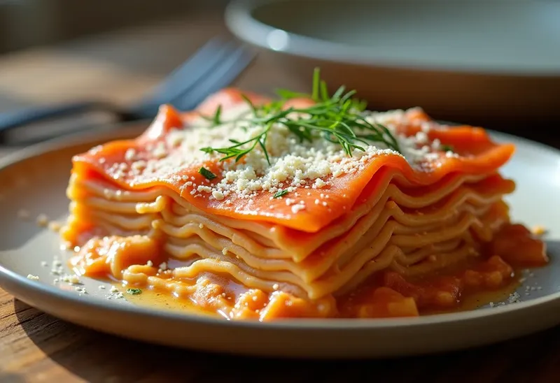 Lasagnes au saumon frais et sauce crémeuse maison