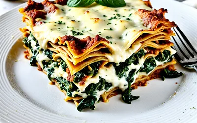 Recette facile de lasagnes aux épinards crémeuses pour une personne