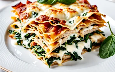 Recette facile de lasagnes aux épinards et poulet - plat savoureux et complet