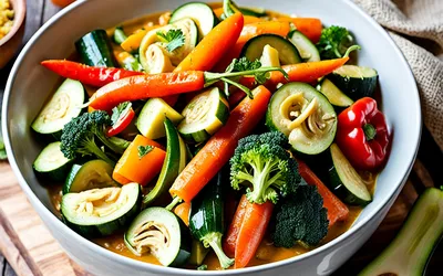 Recette facile de légumes au curry et lait de coco, plat végétarien savoureux