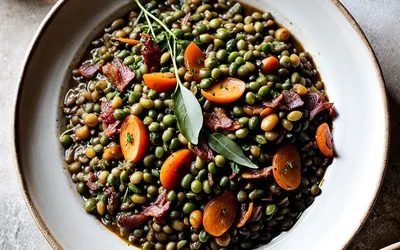 Lentilles vertes à la bourguignonne : recette traditionnelle facile et savoureuse