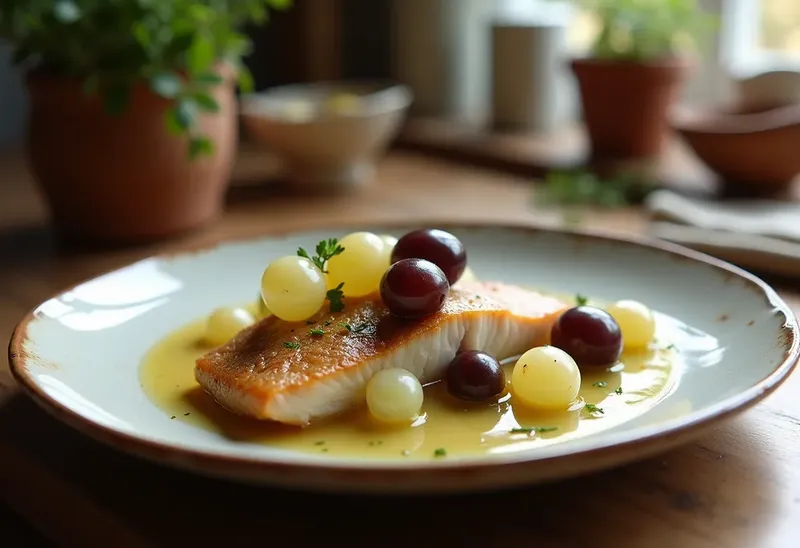 Lotte aux deux raisins : recette gourmande et raffinée