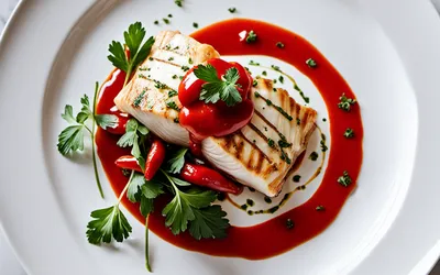 Recette facile de lotte au coulis de poivrons au micro-ondes