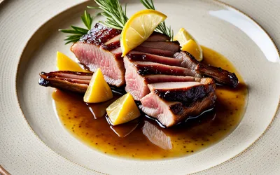 Photo de Magret de canard au miel et citron avec fondue de navets - recette facile et gourmande