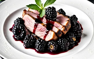 Magret de Canard Rôti à la Crème de Mûre - Recette Facile et Gourmande