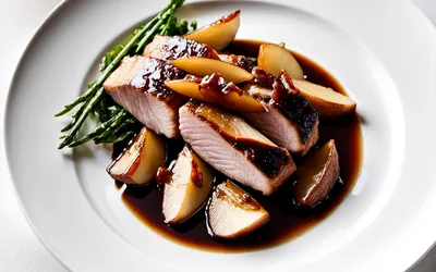 Magret de canard rôti au cidre et pommes caramélisées - recette facile et gourmande