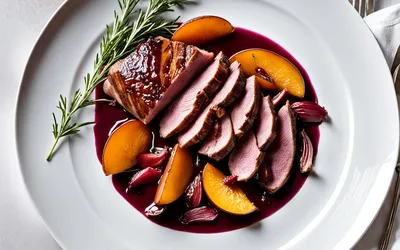 Magret de canard au vin de pêches : recette facile et gourmande