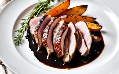 Magret de canard aux patates douces et sauce cacao - Recette gourmande et facile