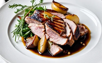 Recette facile de magret de canard rôti et compote de pommes vertes