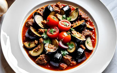 Recette Makbouba Algérienne : Plat Mijoté d'Agneau aux Aubergines