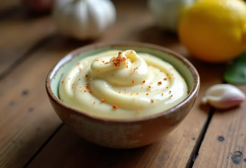 Mayonnaise maison à l'ail et paprika : sauce onctueuse et relevée