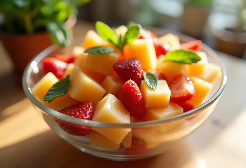 Melons Garnis aux Fraises Fraîches : Dessert Fruité et Rafraîchissant